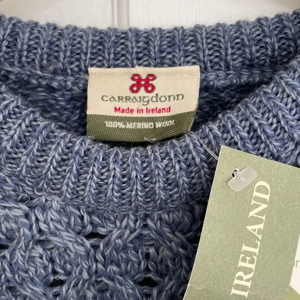 Carraig Donn Men’s Aran Wool Sweater - Picture 4 of 5